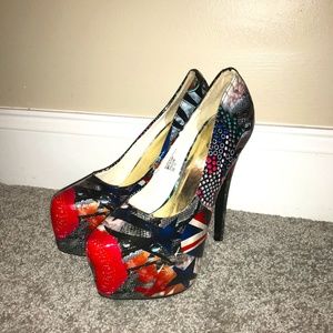 Rosette Chunky Women’s Heels